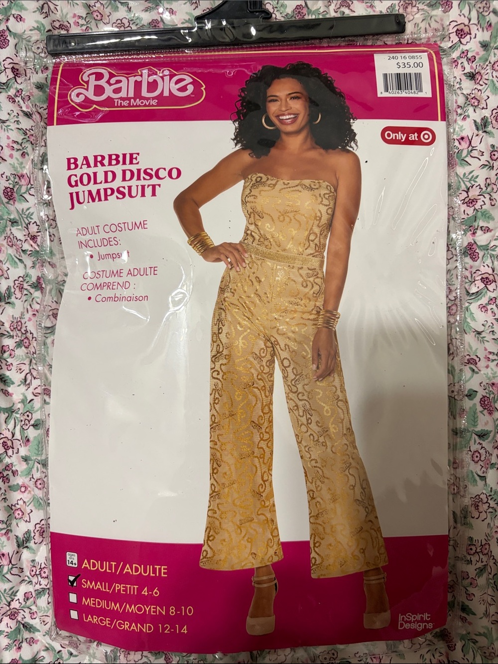 Barbie Gold Strapless Disco Jumpsuit nwt